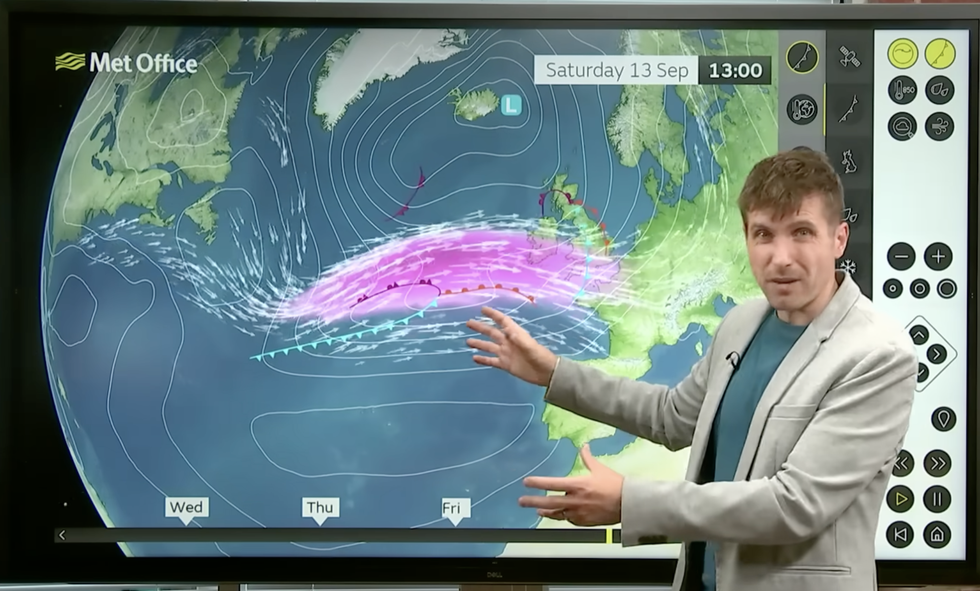 Met Office\u2019s Alex Burkill describes the storm arriving on the jet
