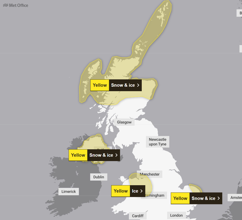 Met Office Weather alert map