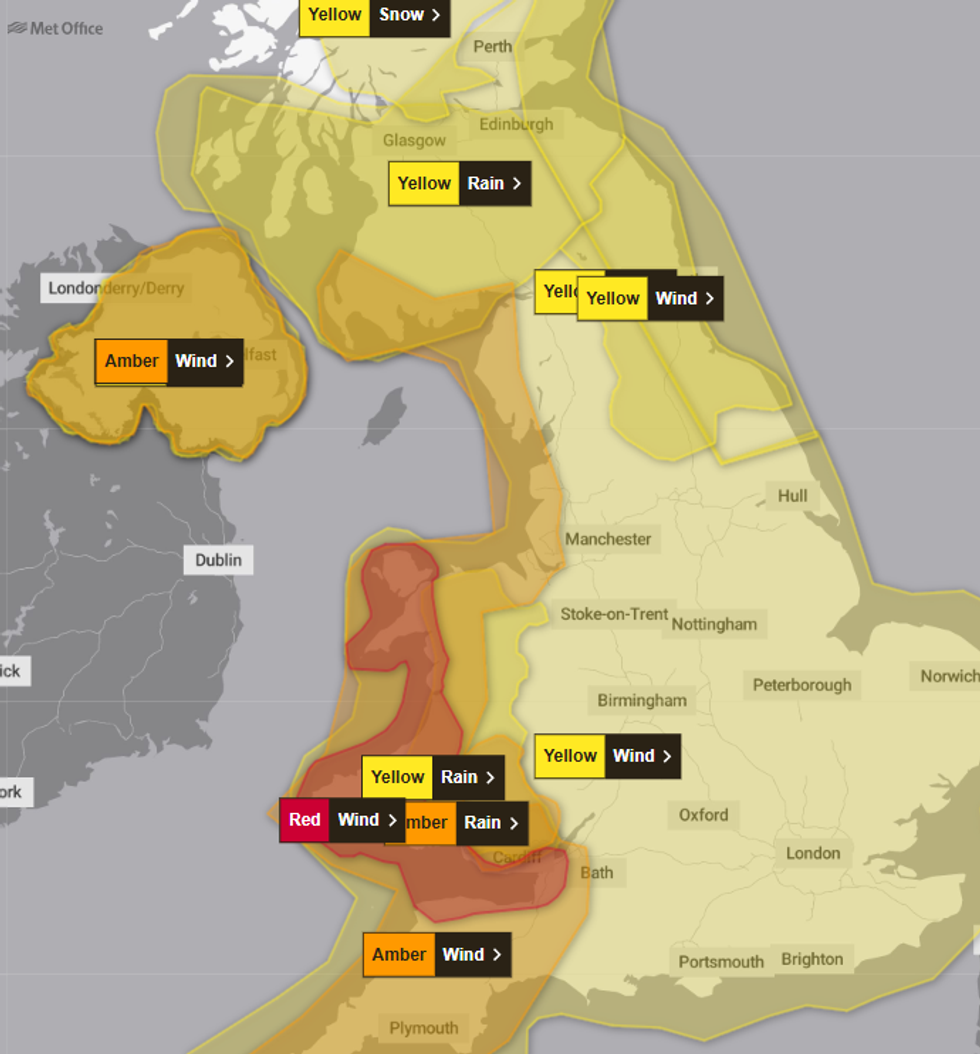 Met Office weather forecast for Storm Darragh