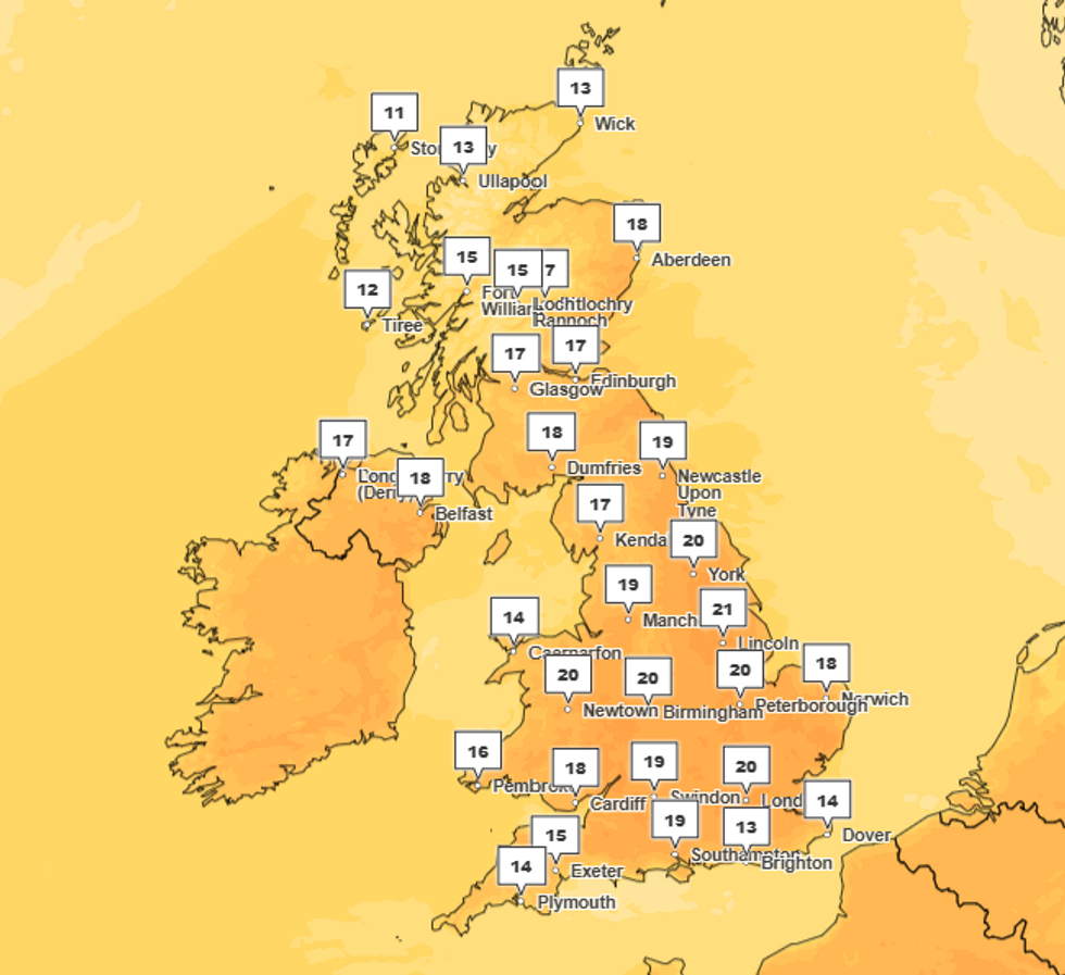 Met Office weather map, Friday April 11