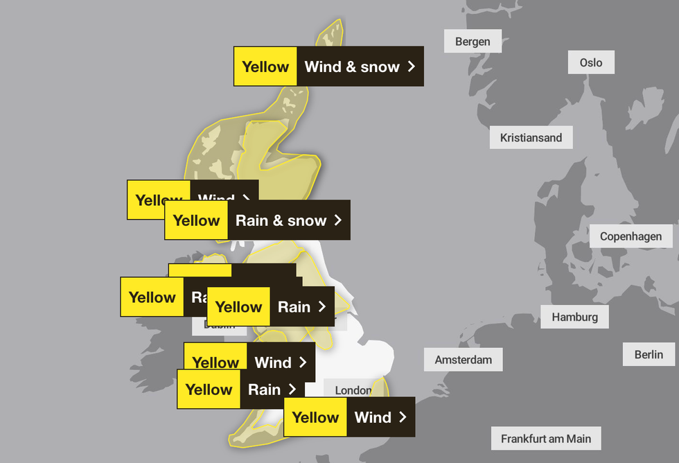 Met Office weather map