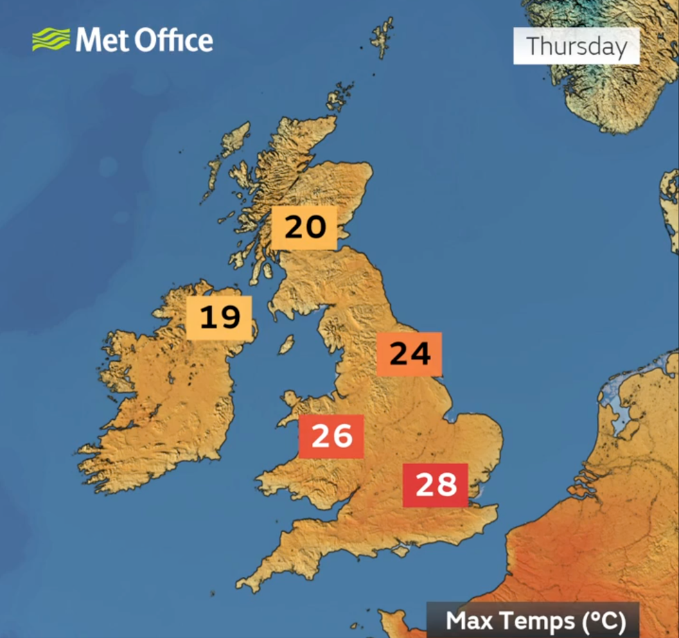 Met Office weather map