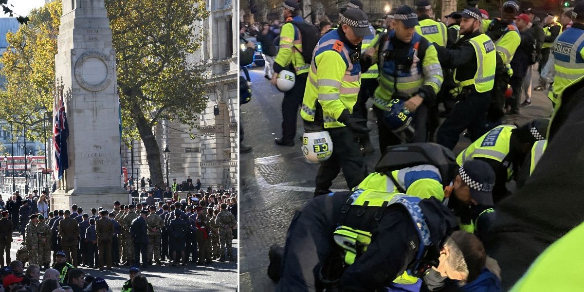 NextImg:Remembrance weekend LIVE: Met Police point finger at ‘intense debate’ for Armistice Day protest chaos