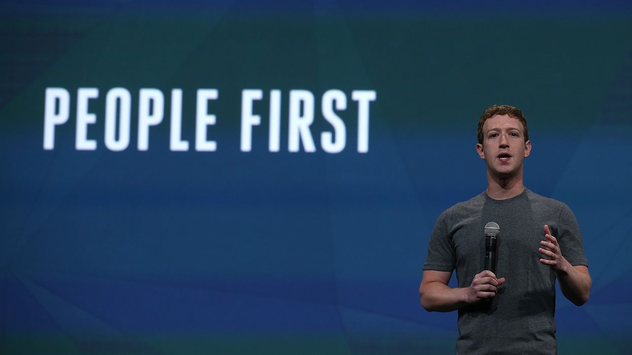 meta ceo mark zuckerberg stands on-stage at the facebook f8 developer conference