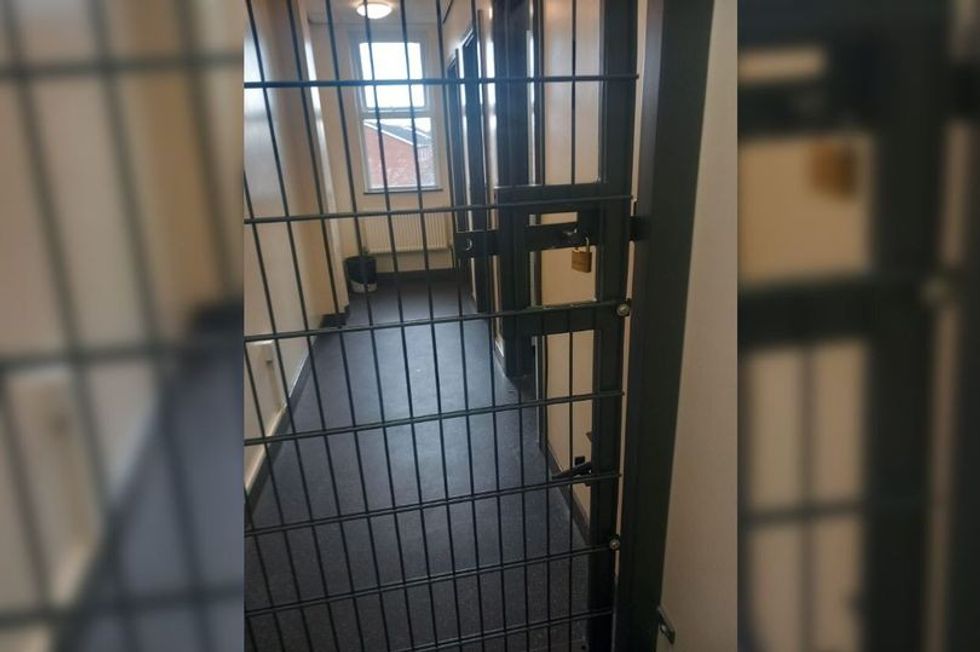 Metal doors toilet