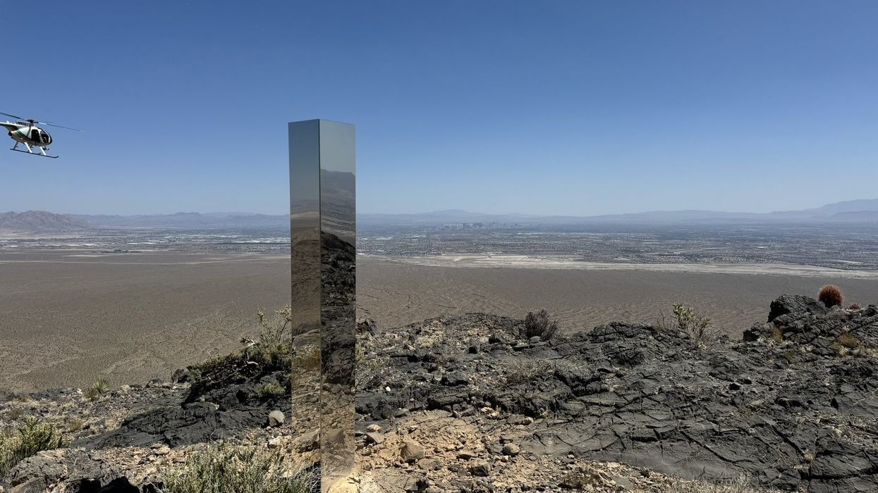 Metal monolith in Nevada