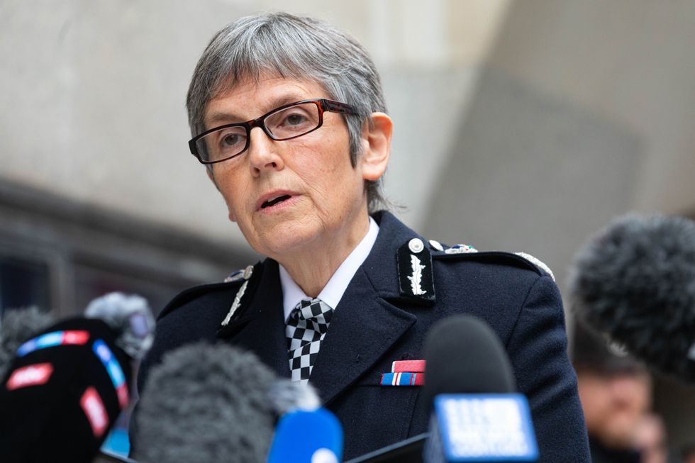 Metropolitan Police Commissioner Dame Cressida Dick makes a statement to the media outside the Old Bailey in London, after police officer Wayne Couzens, 48, was handed a whole life order at the Old Bailey for the kidnap, rape and murder of Sarah Everard.