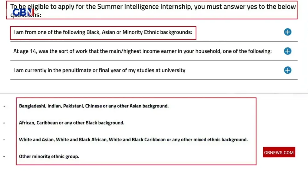 MI5 Summer Intelligence Internship application form