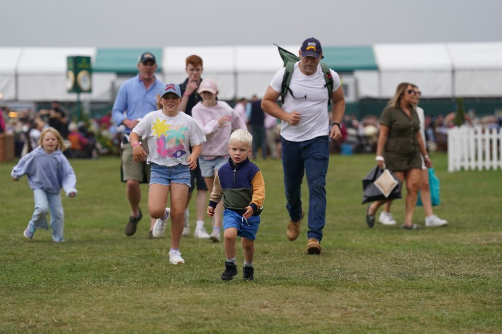Mia Tindall, Lucas Tindall and Mike Tindall