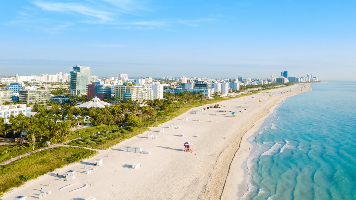 Miami Florida beach and city