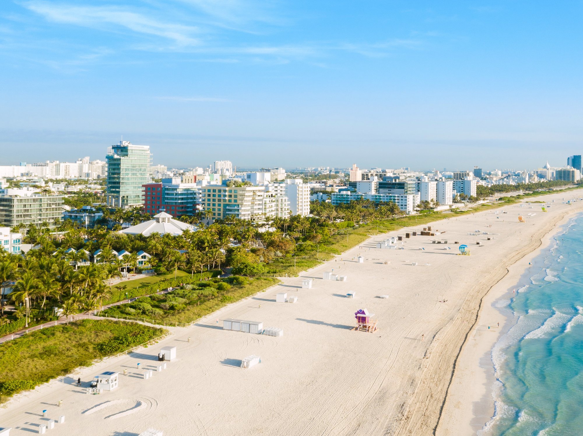 Miami Florida beach and city
