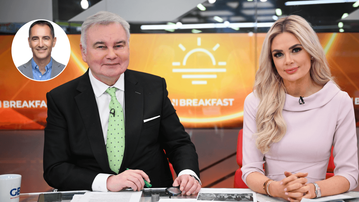 Michael Booker (left), Eamonn Holmes (middle), Ellie Costello (right)