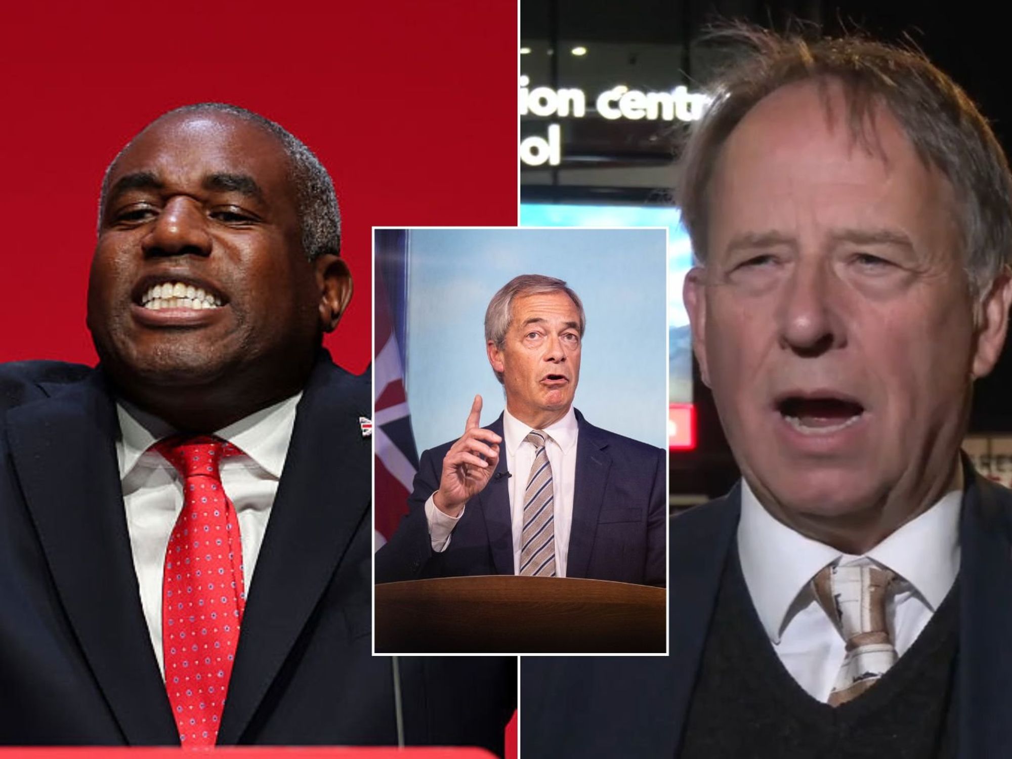 Michael Crick, David Lammy, Nigel Farage