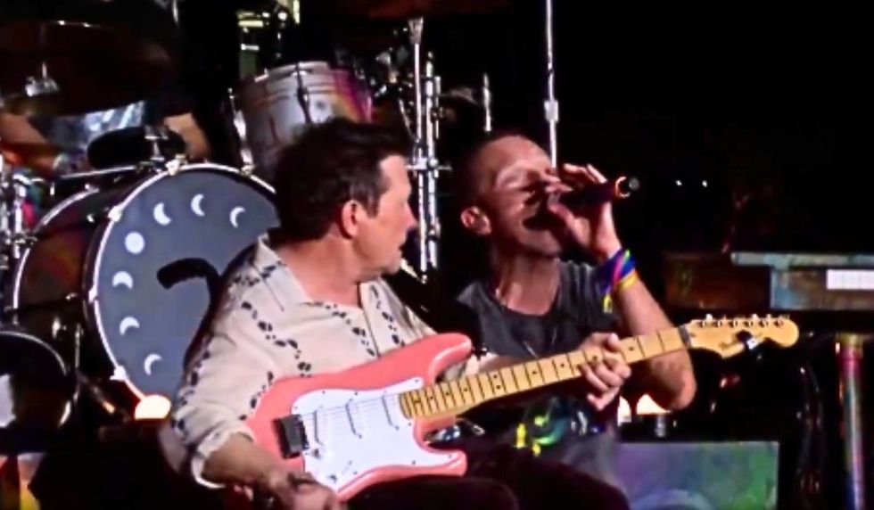 Michael J Fox and Chris Martin