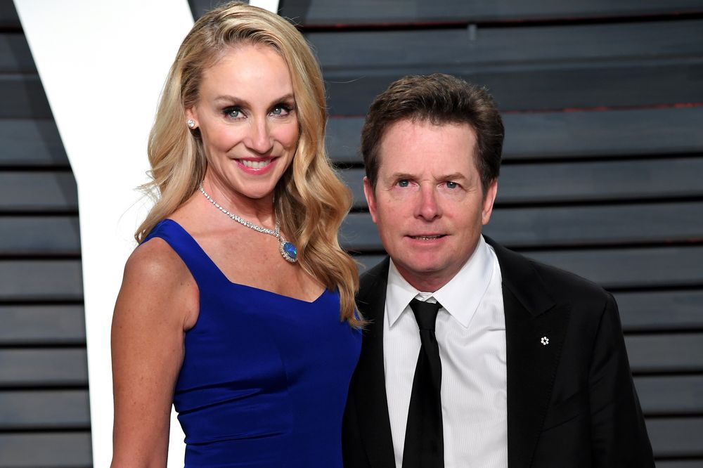 Michael J Fox and wife Tracy Pollan
