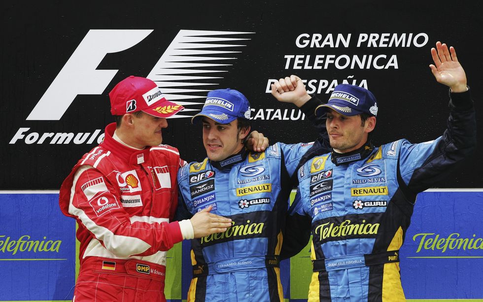 Michael Schumacher raced for 10 years against Giancarlo Fisichella