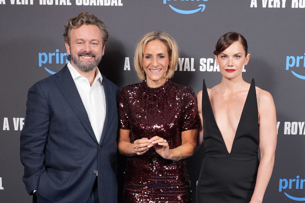 Michael Sheen, Emily Maitlis and Ruth Wilson