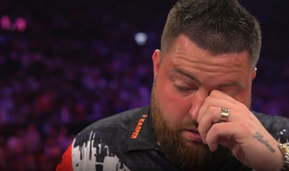 Michael Smith was in tears after the match
