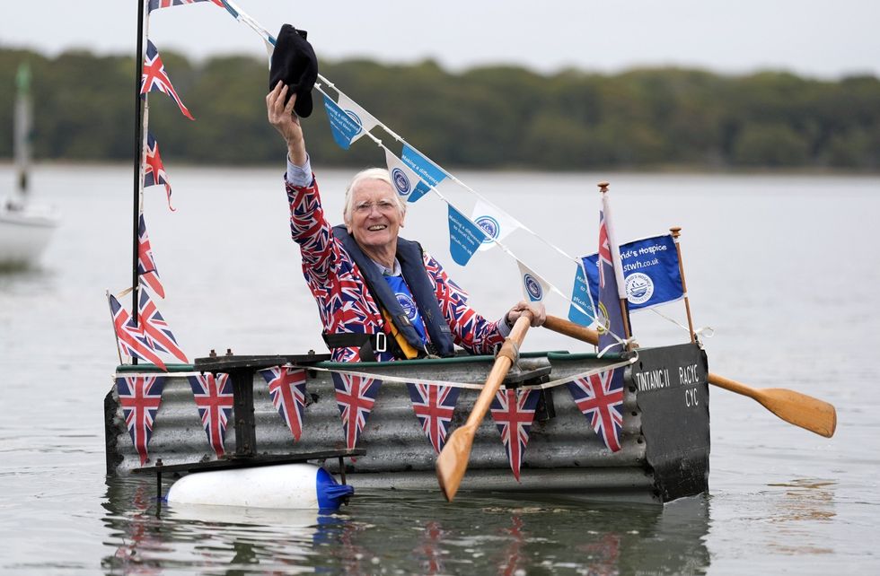 Michael Stanley, 85, otherwise known as \u201cMajor Mick\u201d, first started rowing in his small iron boat five years ago along Chichester Canal