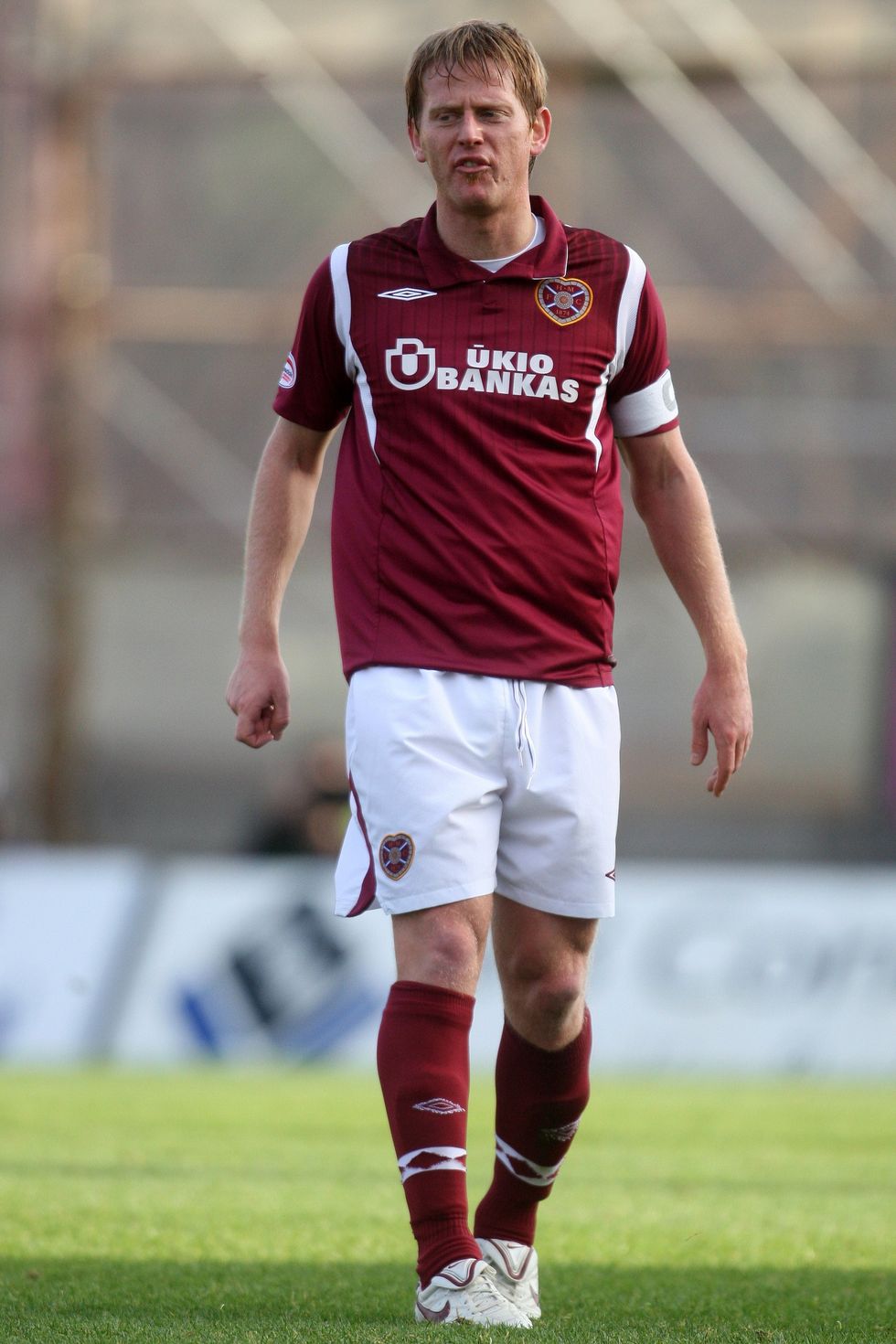 Michael Stewart retratado durante sua carreira no Hearts