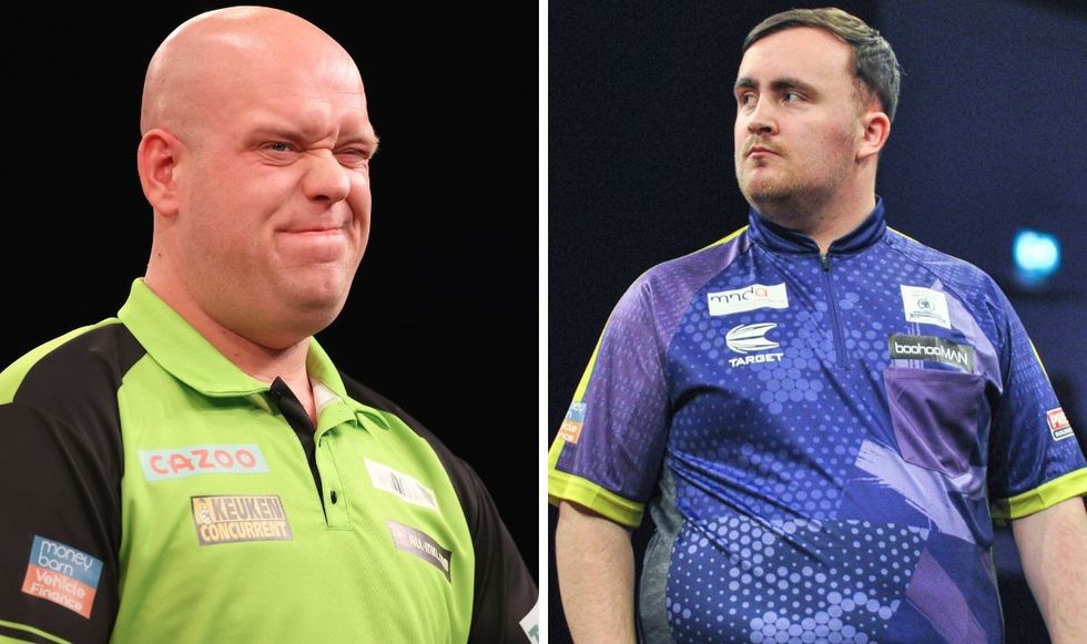 Michael van Gerwen and Luke Littler