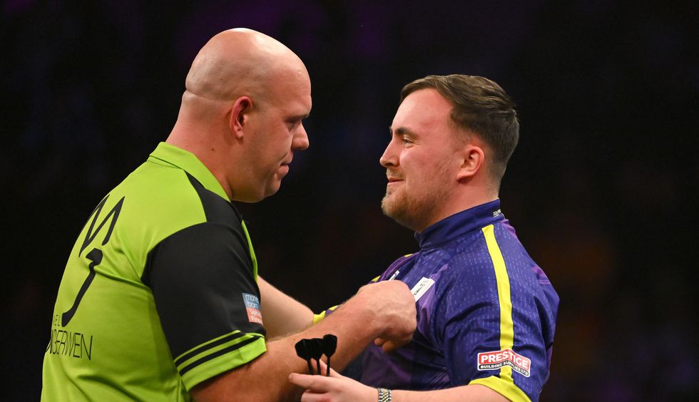 Michael van Gerwen and Luke Littler