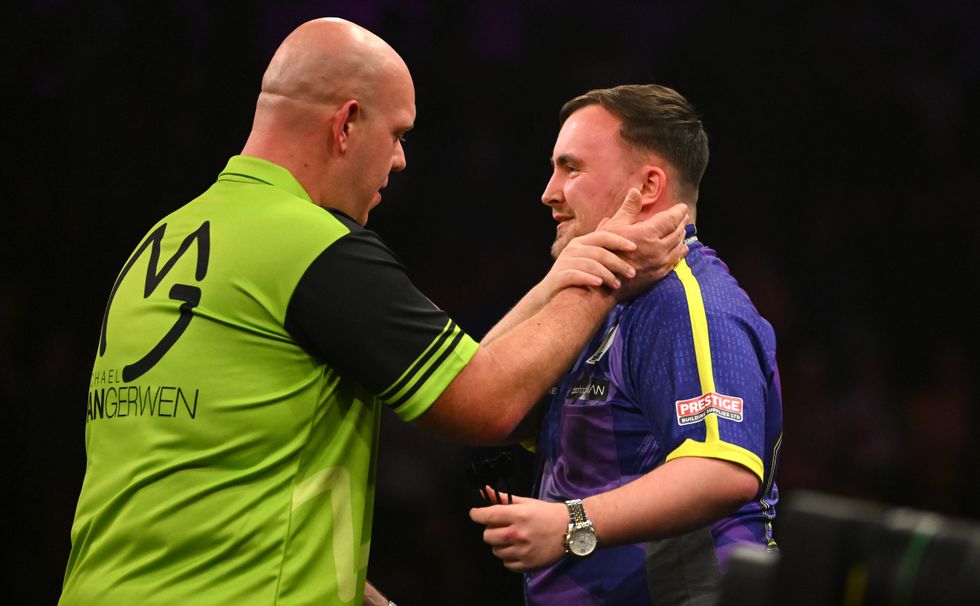 Michael van Gerwen and Luke Littler