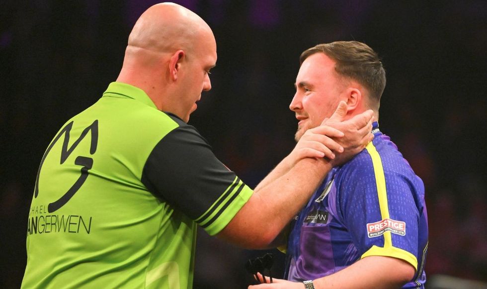 Michael van Gerwen and Luke Littler