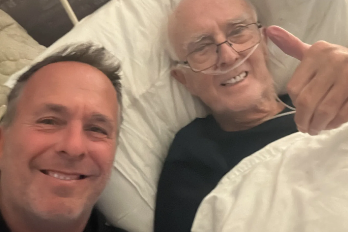 Michael Vaughan and his father