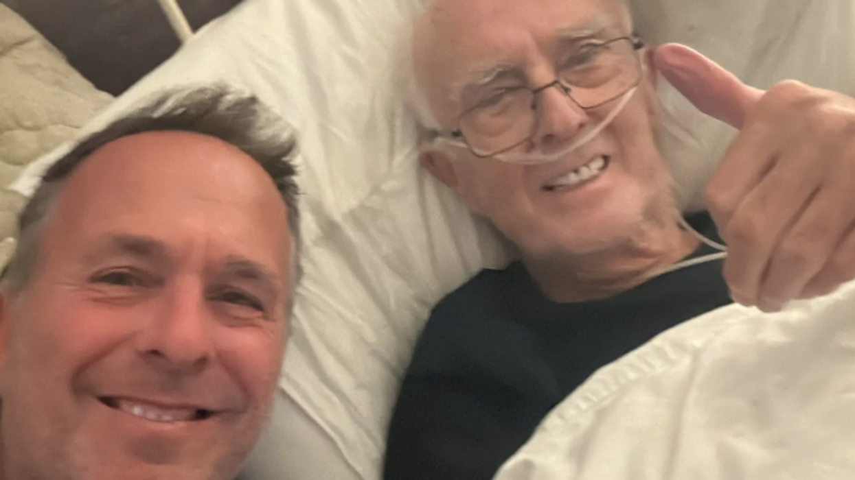 Michael Vaughan and his father