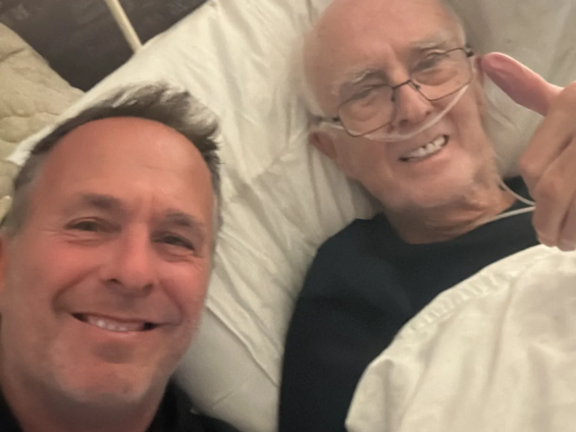 Michael Vaughan and his father