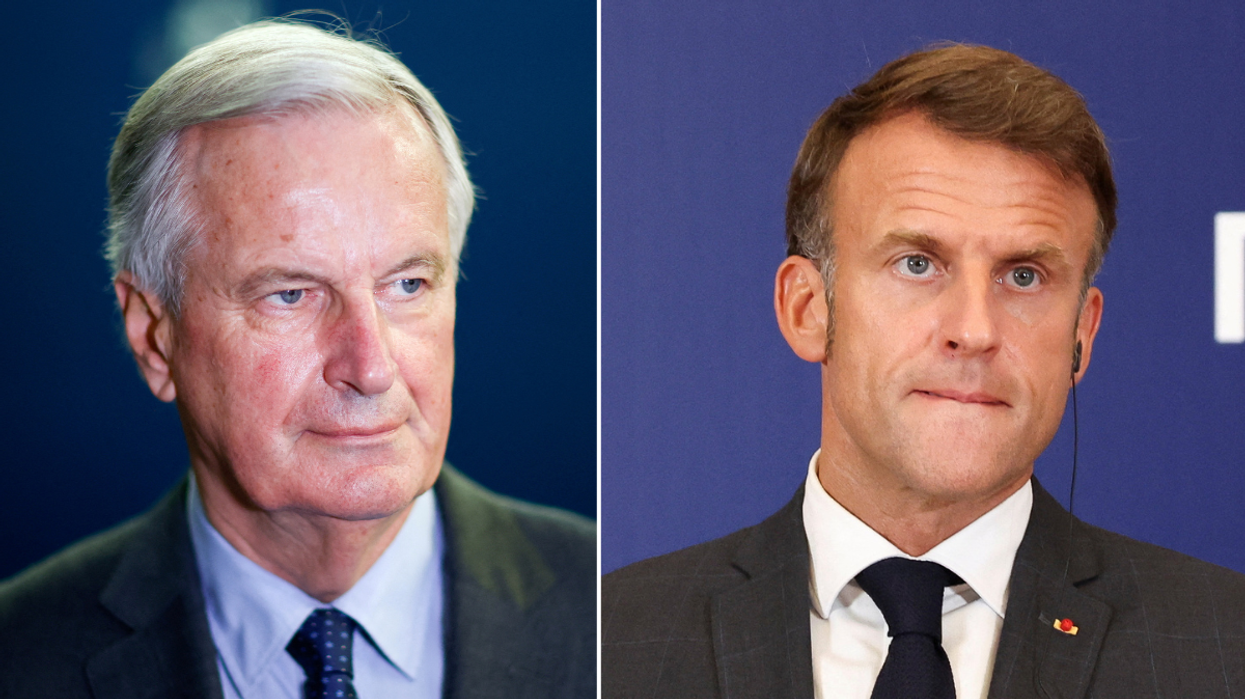 Michel Barnier and French President Emmanuel Macron