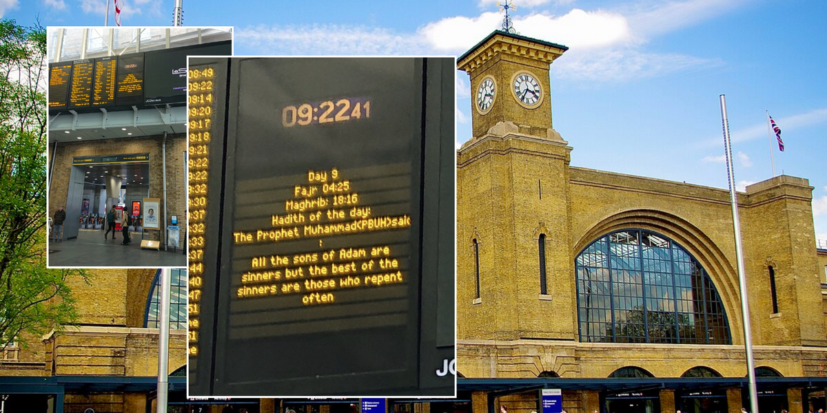 NextImg:Network Rail removes Islamic message on King's Cross display boards after fierce criticism