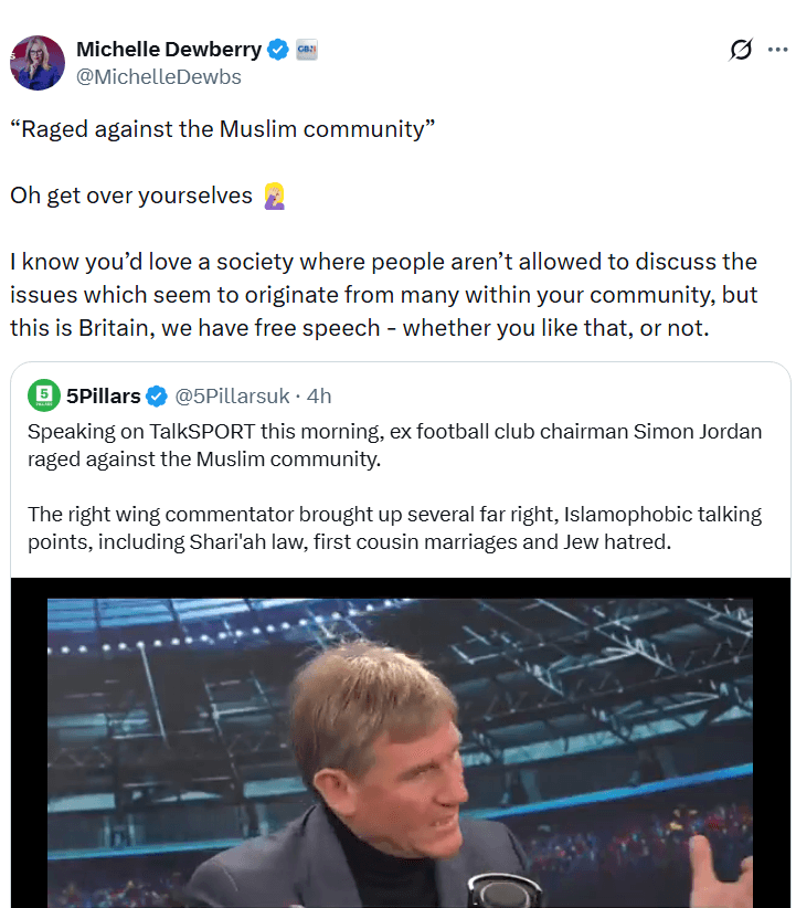 Michelle Dewberry post