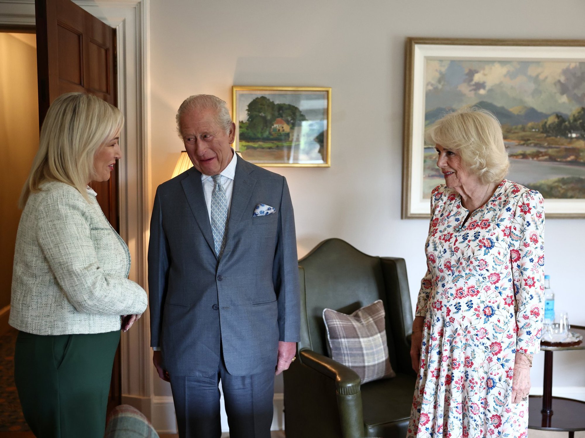 Michelle O'Neill, King Charles and Queen Camilla