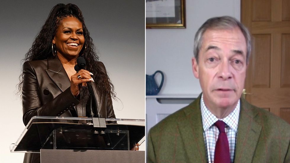 Michelle Obama and Nigel Farage