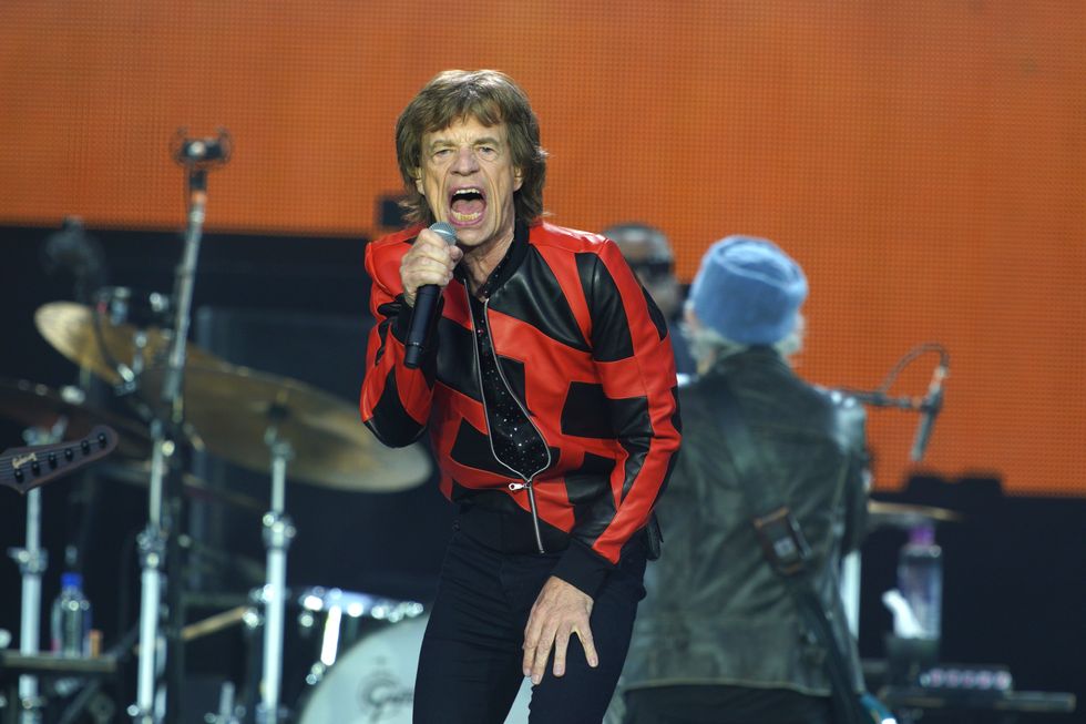 Mick Jagger during The Rolling Stones performing on stage during the first UK date of their SIXTY tour at Anfield Stadium in Liverpool. Picture date: Thursday June 9, 2022.
