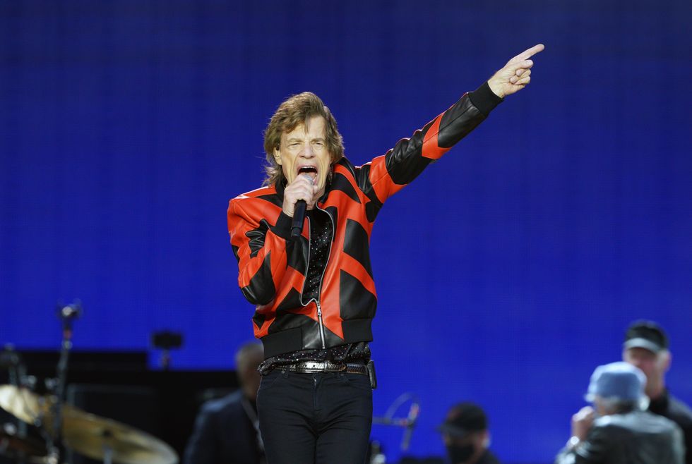 Mick Jagger during The Rolling Stones performing on stage during the first UK date of their SIXTY tour at Anfield Stadium in Liverpool. Picture date: Thursday June 9, 2022.