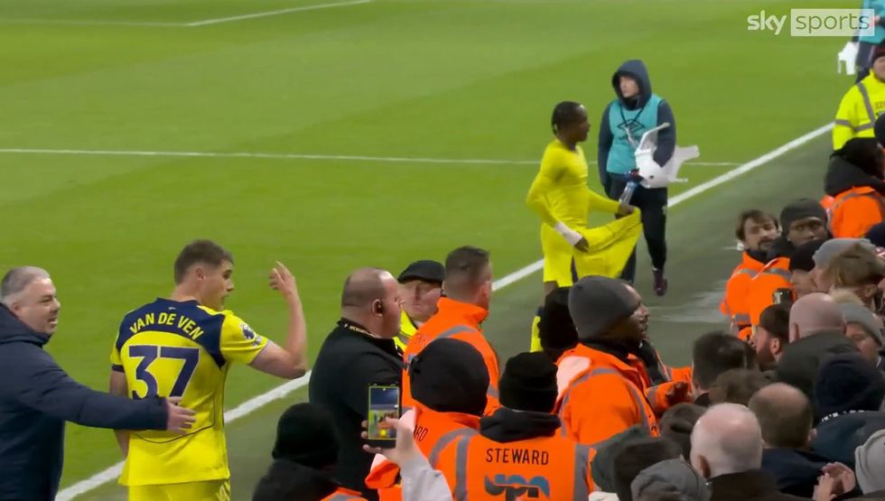 Micky van de Ven appeared to offer a Tottenham fan outside as the club appears to be leaning into crisis mode