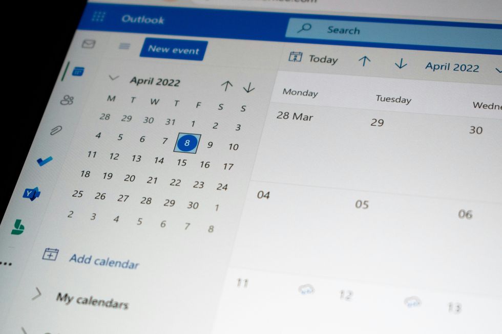 Calendário do Microsoft Outlook