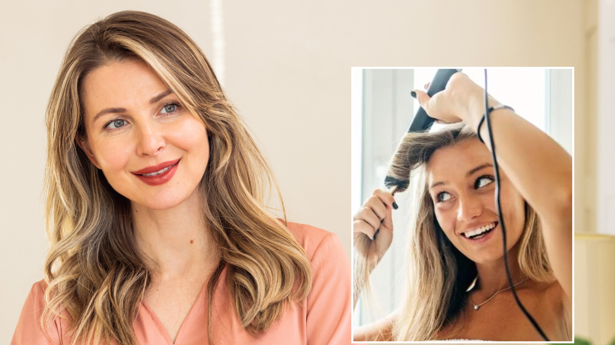 Middle age woman hair / woman curling hair