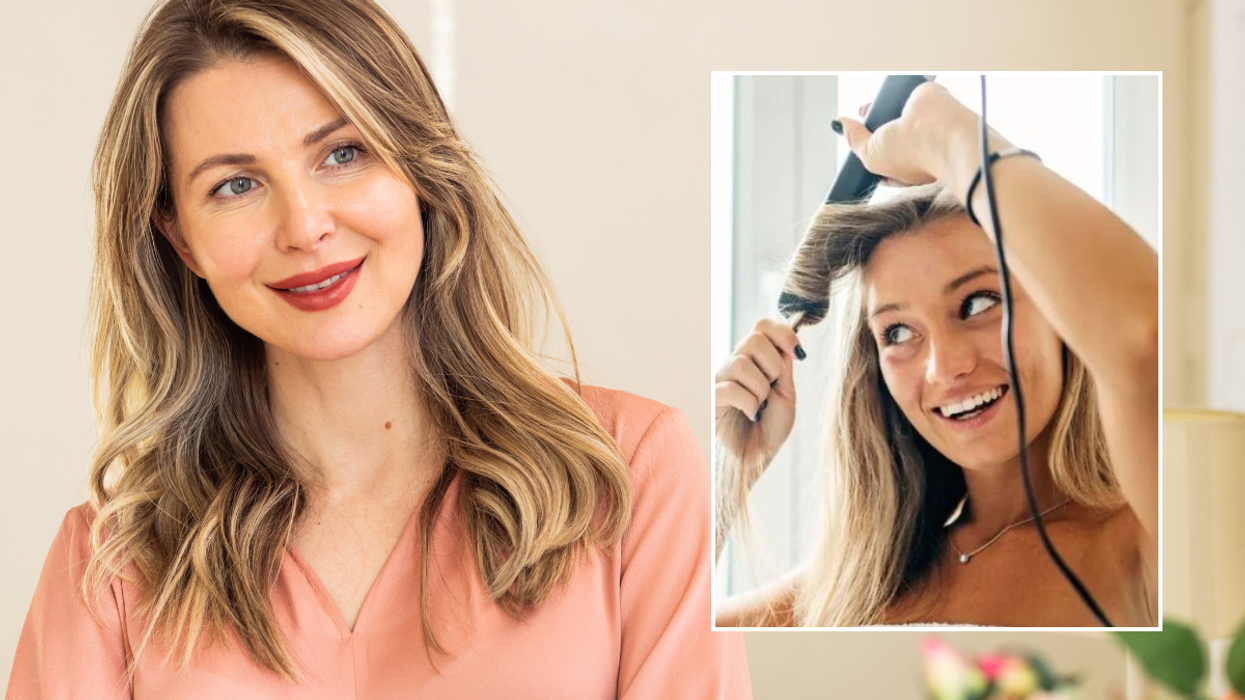 Middle age woman hair / woman curling hair