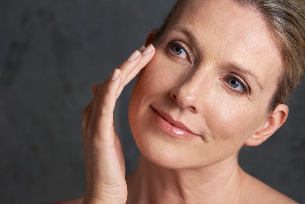 Middle-aged woman with beautiful skin