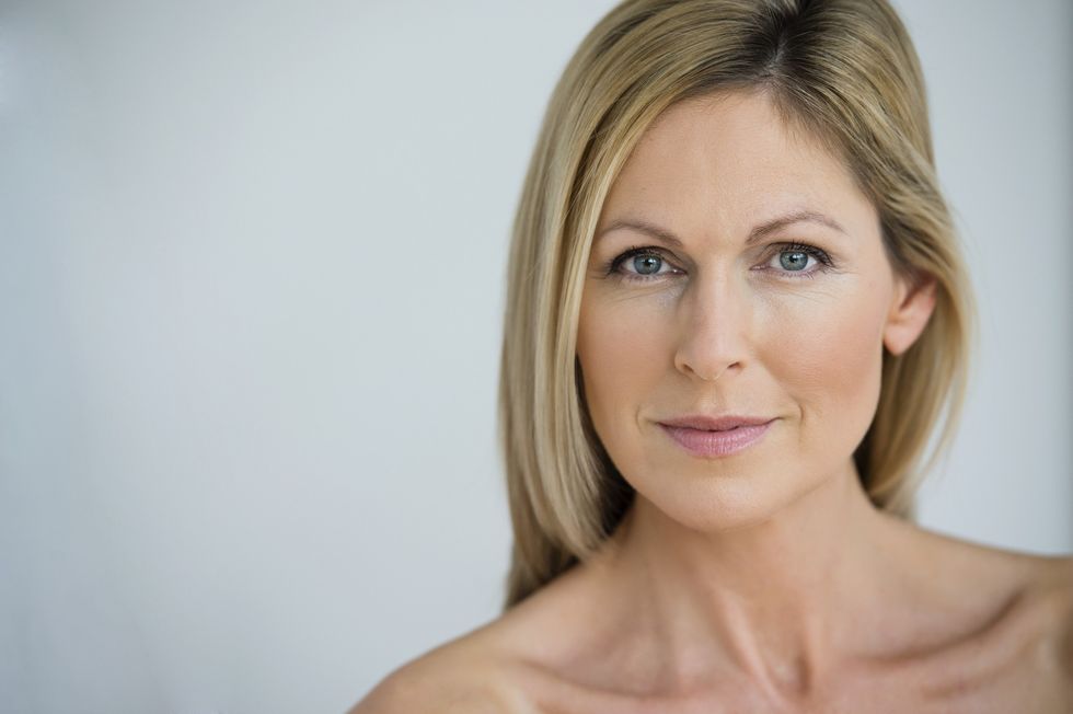 Middle-aged woman with beautiful skin