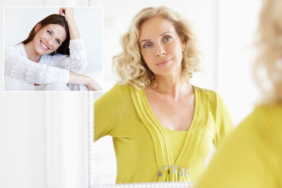 Middle-aged women with beautiful hair