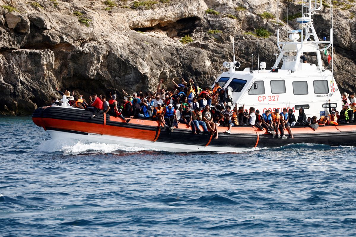 Migrant boat arrivals on Lampedusa