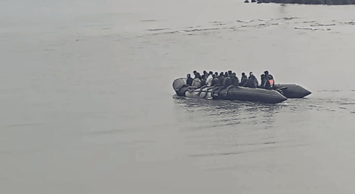Migrant boat launch near Dunkirk