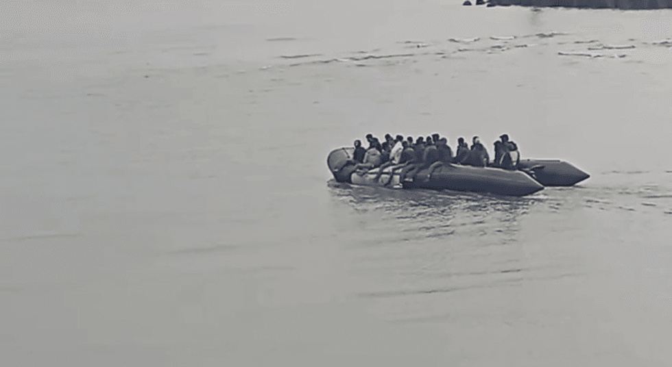 Migrant boat launch near Dunkirk