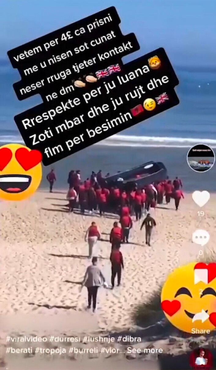 Migrant gangs posting adverts on TikTok
