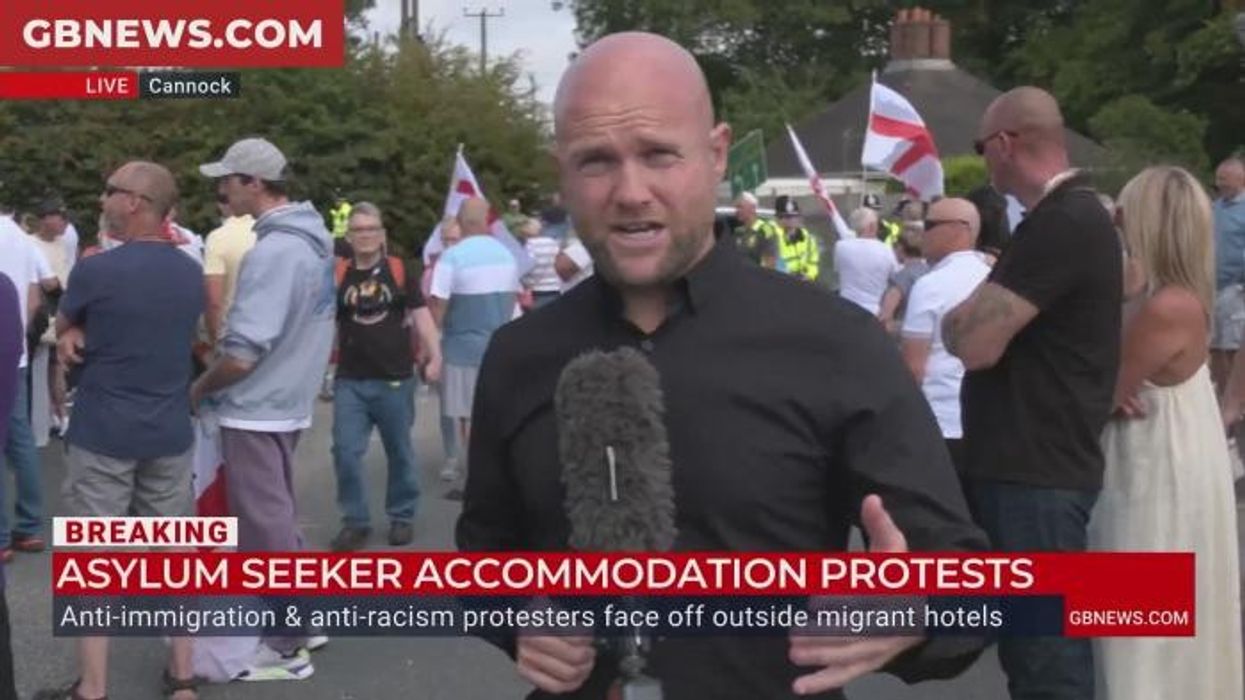 Cannock local makes heartbreaking admission during face-off with counter protesters - ‘It’s not right’